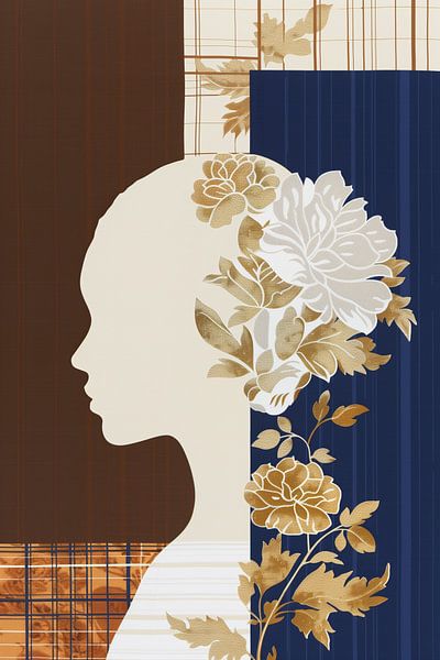 Beauté botanique dans un portrait de femme avec contraste par Color Square