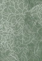 Abstrakte salbeigrüne Strichzeichnung Blumen