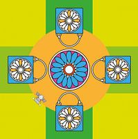 Anunnaki Cross Swatch Green Green Orange