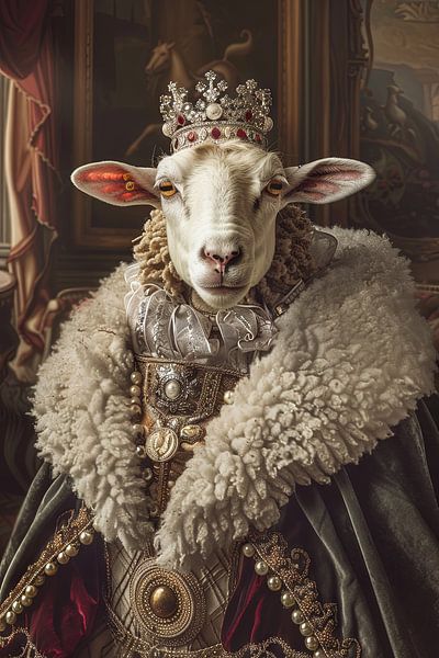 Königin Schaf von Poster Art Shop