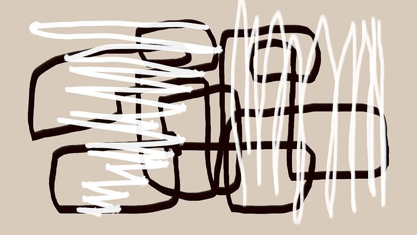 Confidence, modern abstraction in Japanese brushstrokes by Mad Dog Art