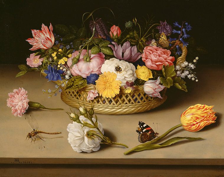 Ambrosius Bosschaert the Elder. Still Life with flowers by 1000 Schilderijen