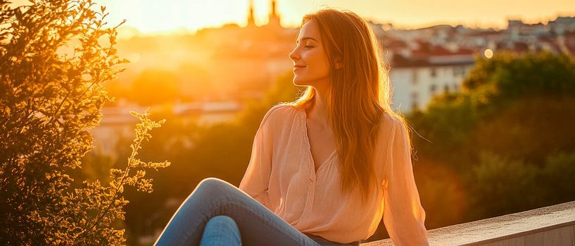 Moment du coucher de soleil par Poster Art Shop