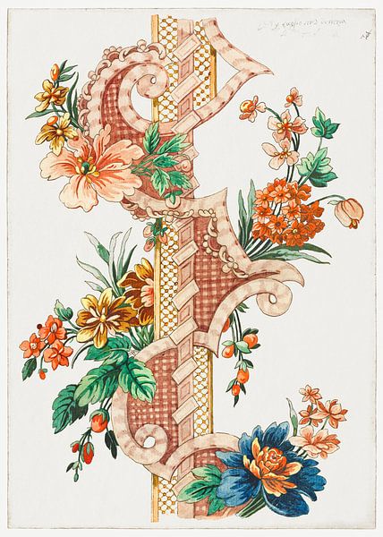 Vertical Decorative Floral Band, Giacomo Cavenezia by Masterful Masters