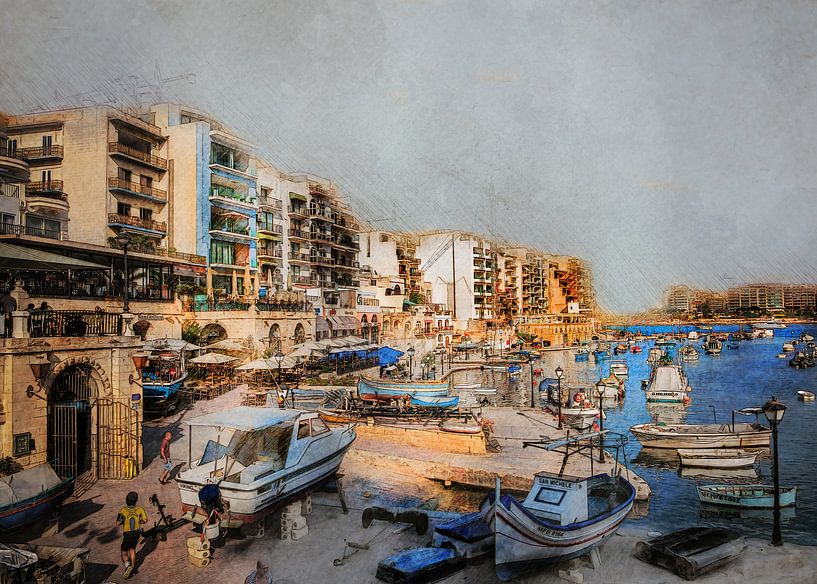 Malta Stadtlandschaft #Malta von JBJart Justyna Jaszke
