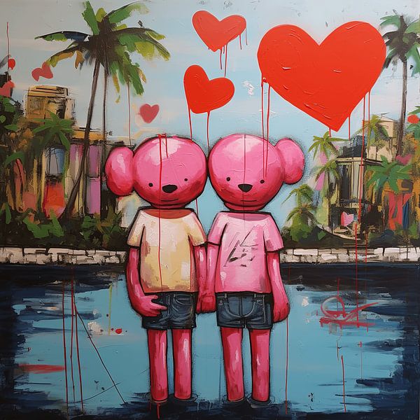 Imagined Faces of Love by Art Lovers