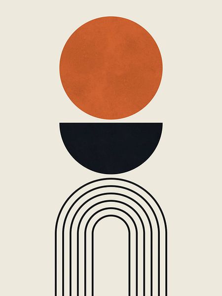 Cirkels en halve cirkels 8 van Vitor Costa