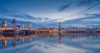 Blaue Stunde entlang der IJssel bei Kampen