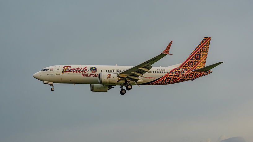 Batik Air Malaysia Boeing 737 Max 8 passenger jet. by Jaap van den Berg