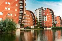Palastviertel in 's-Hertogenbosch bei Sonnenuntergang.