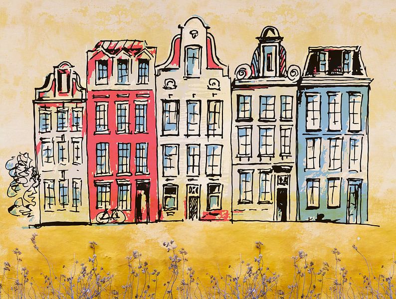 Maisons à Amsterdam par Arjen Roos