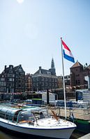 View of the canal in Amsterdam, Holland.