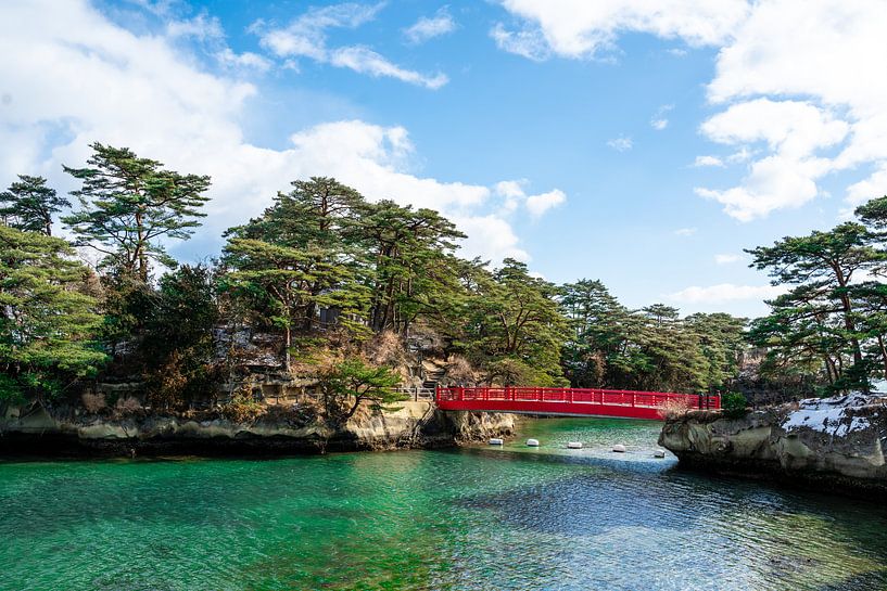 Pont rouge à Matsushima par Mickéle Godderis