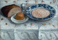 still life vintage blue porcelain