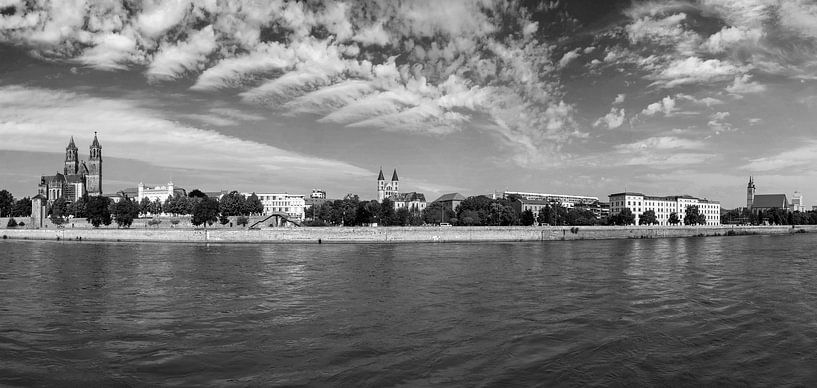 Magdeburg panorama (black and white) by Frank Herrmann