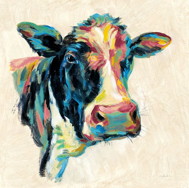 Expressionistic Cow I v2, Silvia Vassileva by Wild Apple