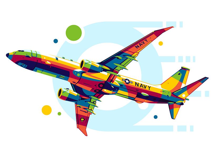 P-8 Poseidon US Navy in Pop Art by Lintang Wicaksono