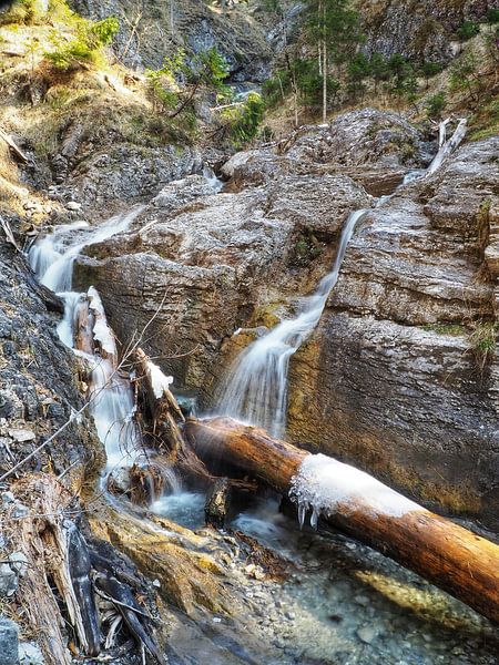 Waterfall, waterfalls, mountains, mountains, Alps, nature photography, landscape photography, mural, canvas, fine art print, nature, wilderness, mountain landscape, mountain love, nature picture, alpine landscape, outdoor, wanderlust, natural paradise, river, spring, natural wonder, photo art, water, mountain water, alpine photo, mountain world, veins of the mountains, force of nature, peace, energy, mountain photography by Miriam Schwarzfischer Fotografie