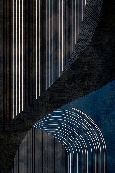 Bleu nuit et lignes par Whale & Sons