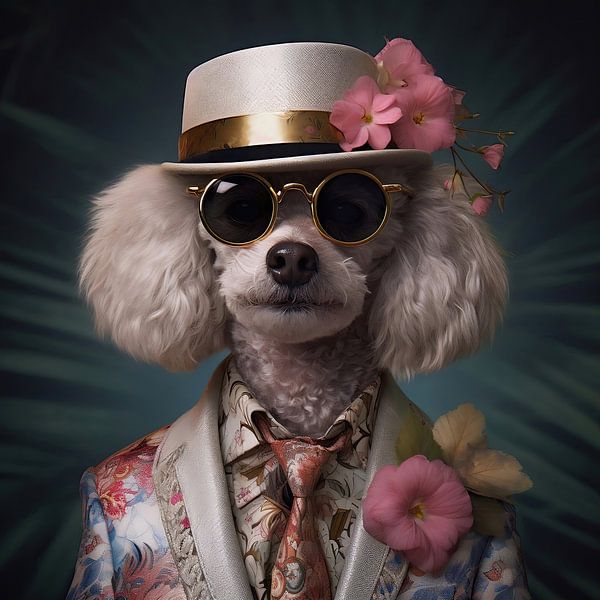 Max, der Trendsetter: Ein stilvoller Toy Pudel mit Brille von New Visuals