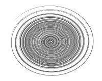 black and white digital art, spiral shape
