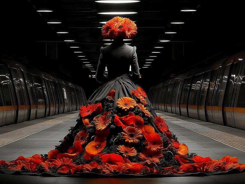 The Flower Cathedral | Dramatic fashion art by Karina Brouwer