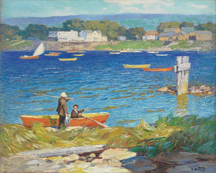 Ein Tag beim Fischen, Edward Henry Potthast von Meisterhafte Meister
