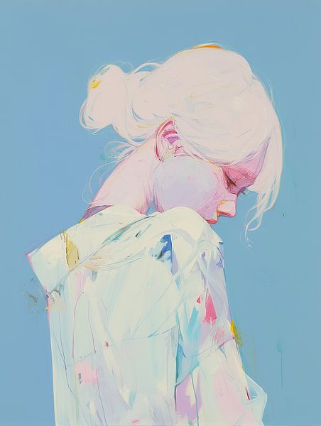 Frauenporträt | Whispered Blues von Blickfänger Gemälde