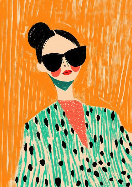 Chic &amp;amp ; Bold : femme avec lunettes de soleil et robe à motifs par Niklas Maximilian