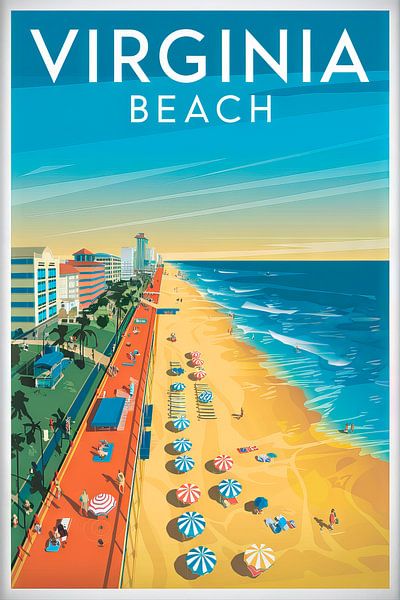 Plage de Virginie par Poster Art Shop