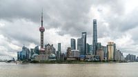 Skyline of Shanghai, Bund, World Financial Center, Oriental Pearl Tower in Shanghai, China