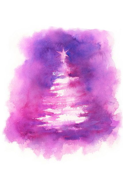 Pink Christmas tree by Karen Kaspar