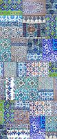 Collage of antique Iznik tiles from Istanbul, Turkey