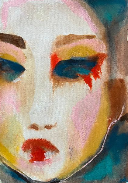 Geisha sous la pluie par Helia Tayebi Art