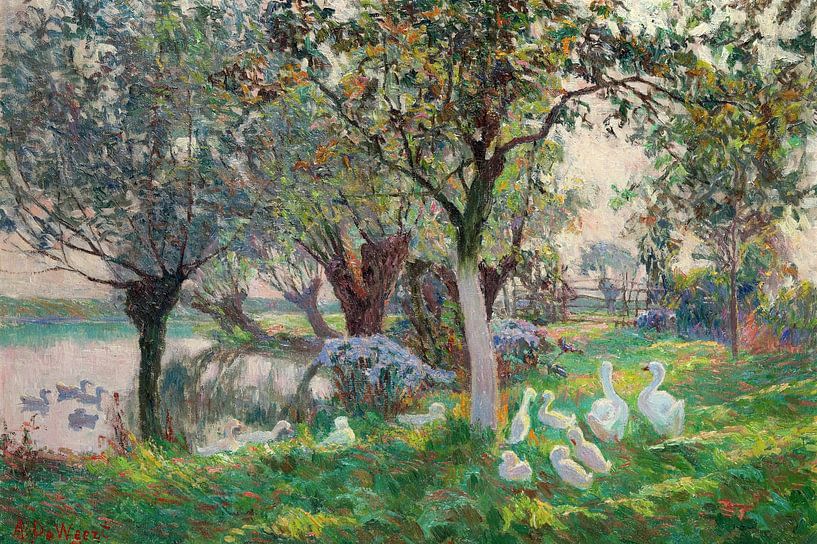 Anna De Weert,Enten in einem Obstgarten von finemasterpiece
