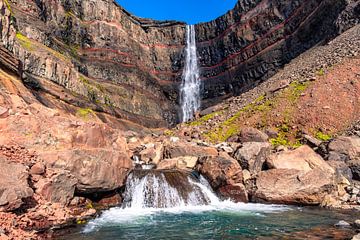 Hengifoss Waterfall in Iceland