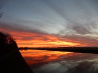 zonsondergang langs de Gouwe