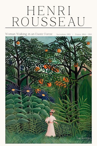 Henri Rousseau - SPaziergang einer Frau im Regenwald von Old Masters