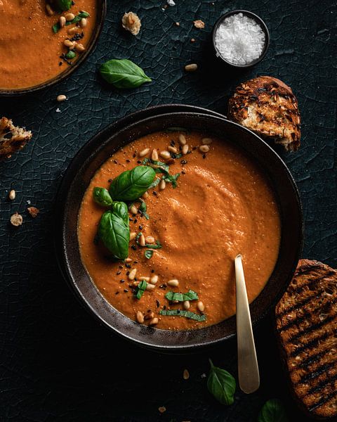 Roasted Tomato Soup with Basil by Maria Baranyai