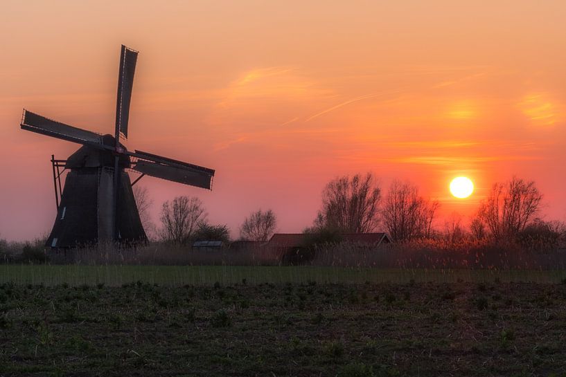 Oranje lucht bij Molden de Steendert by Moetwil en van Dijk - Fotografie