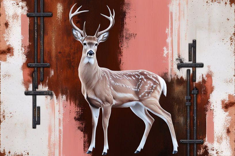Stag in abstract style by Imperial Art House