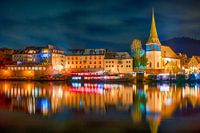 City view with reflection