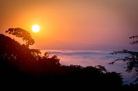 Coucher de soleil sur le cratère du Ngoro Ngoro
