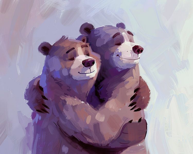 Bärenumarmung Glückseligkeit von Blickfänger Gemälde