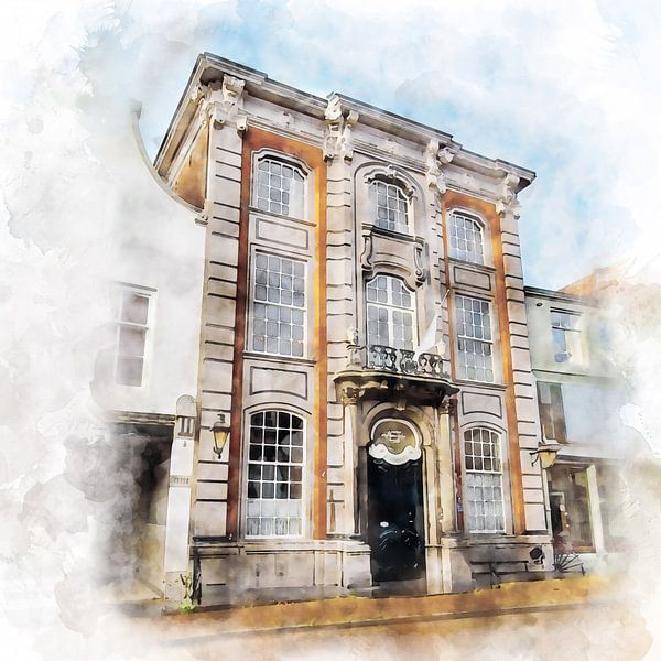 Aquarelle_Zeeland_Walcheren_Middelburg, Zeeland, Le Baron Chassë_Danny de Klerk_105411 par Danny de Klerk