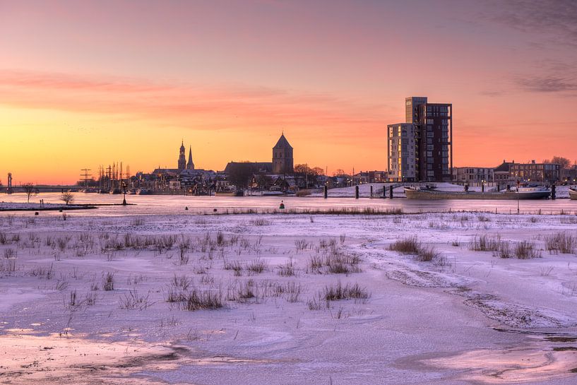 Cityscape Kampen in the snow by Fotografie Ronald