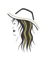 Femme avec chapeau de cow-boy