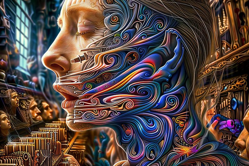 surrealist portrait by Egon Zitter