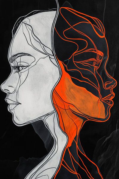 Duality of faces - Graphic harmony by Poster Art Shop