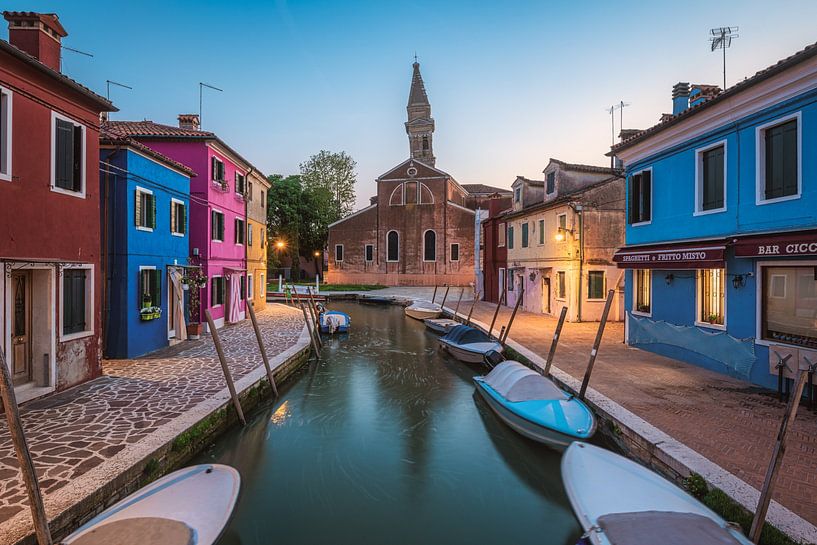 Burano at blue hour by Jean Claude Castor